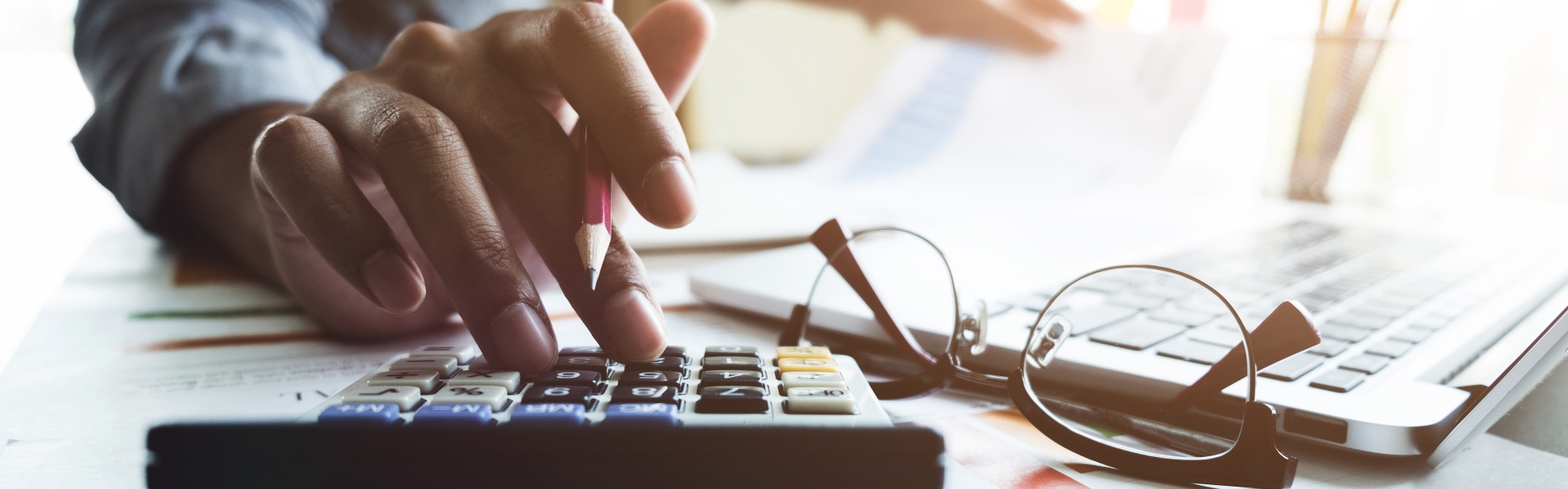 accountant with calculator